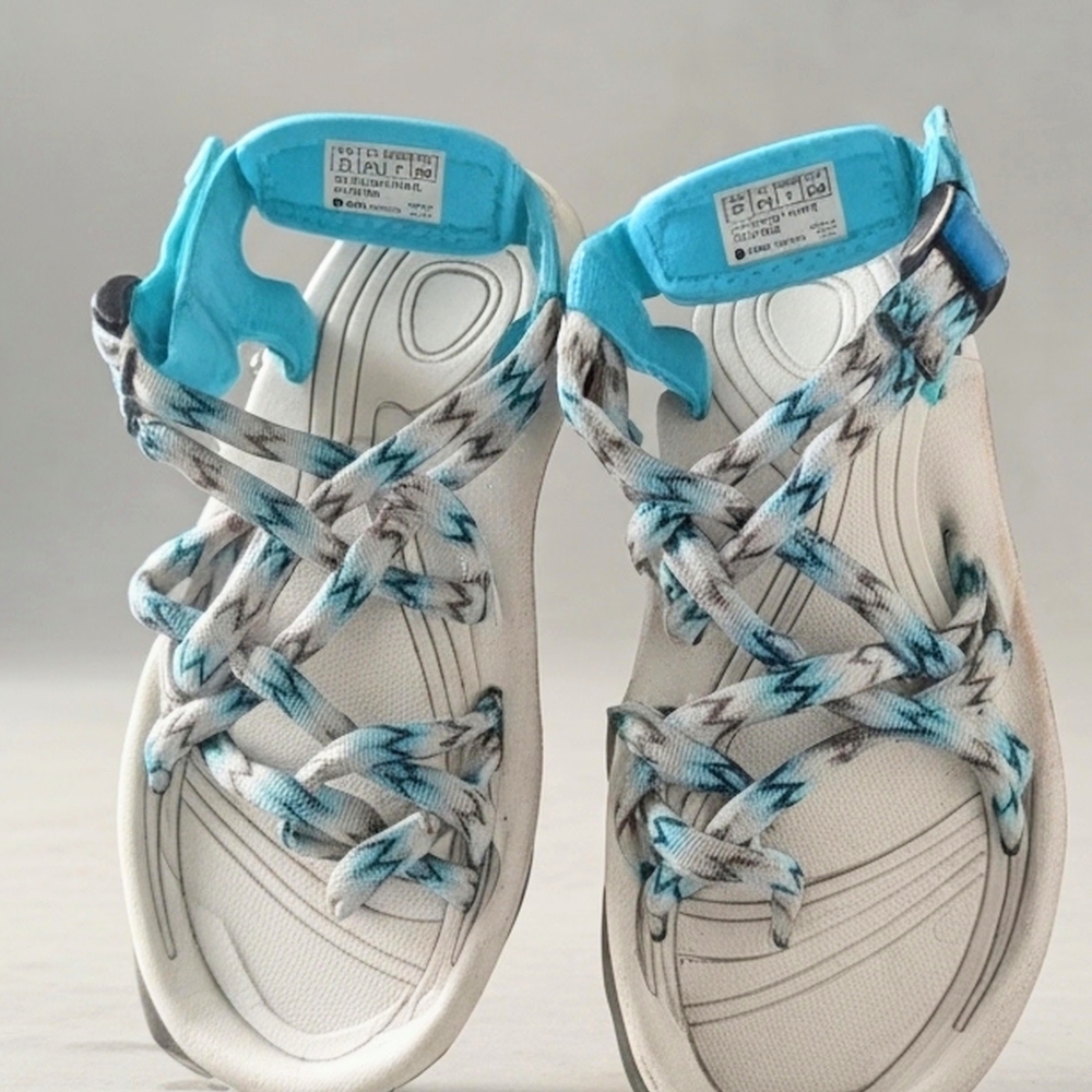 Stylish Blue and White Women's Sandals